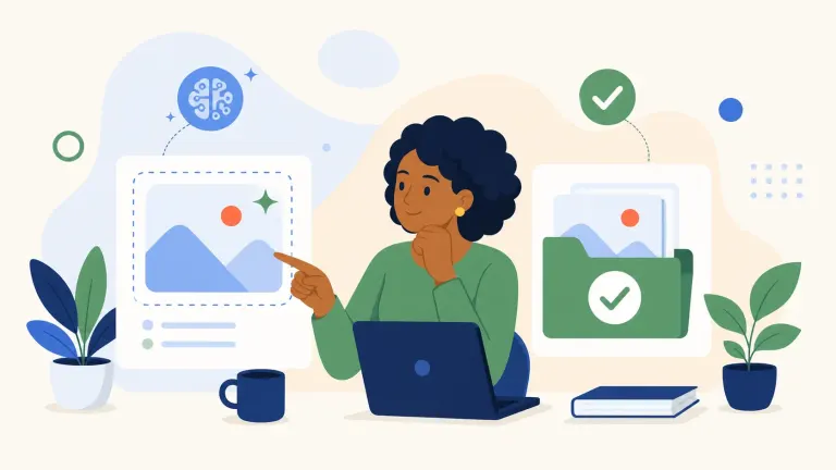 Illustrated featured image for What should an AI content review process include?