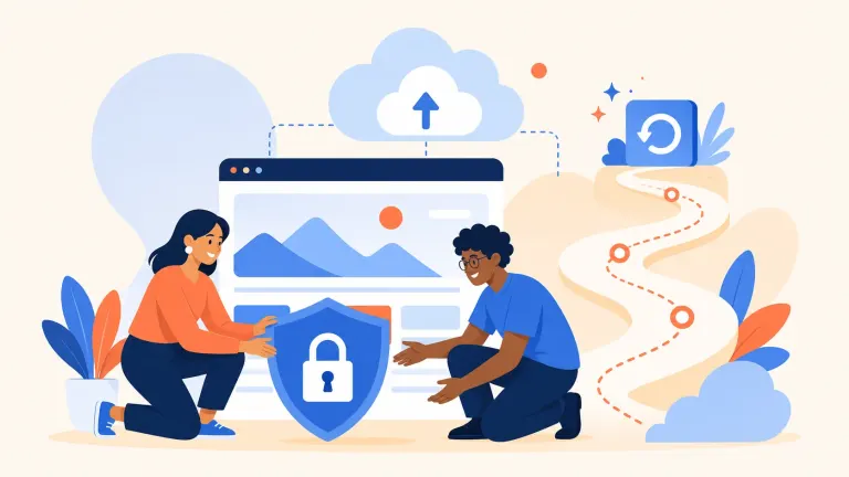 Illustrated featured image for How should a business website handle AWS backups?