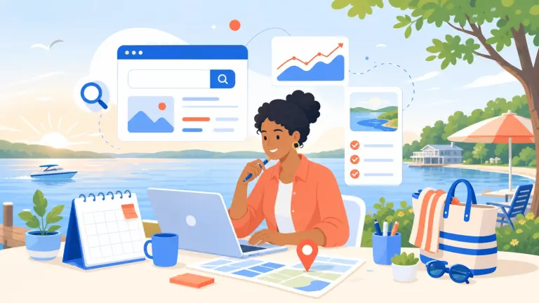 Illustrated featured image for How should a seasonal business plan its SEO strategy?