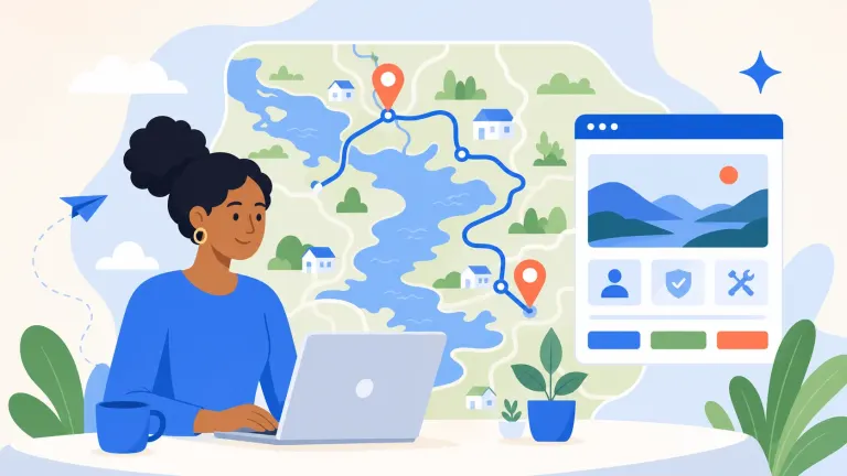 Illustrated featured image for How should a service-area business describe where it works online?