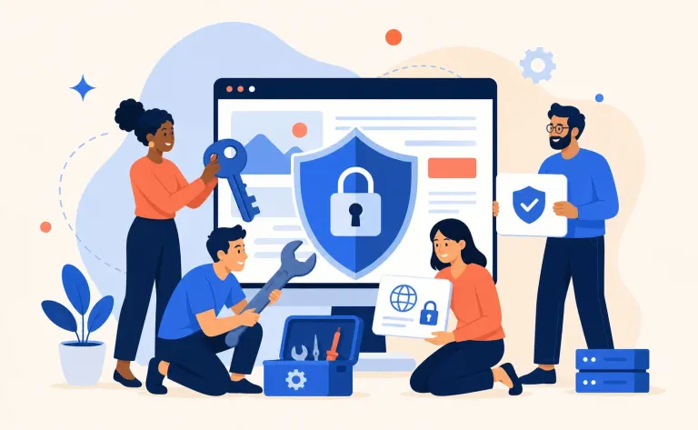Illustrated featured image for What is a practical website content strategy for a small business?