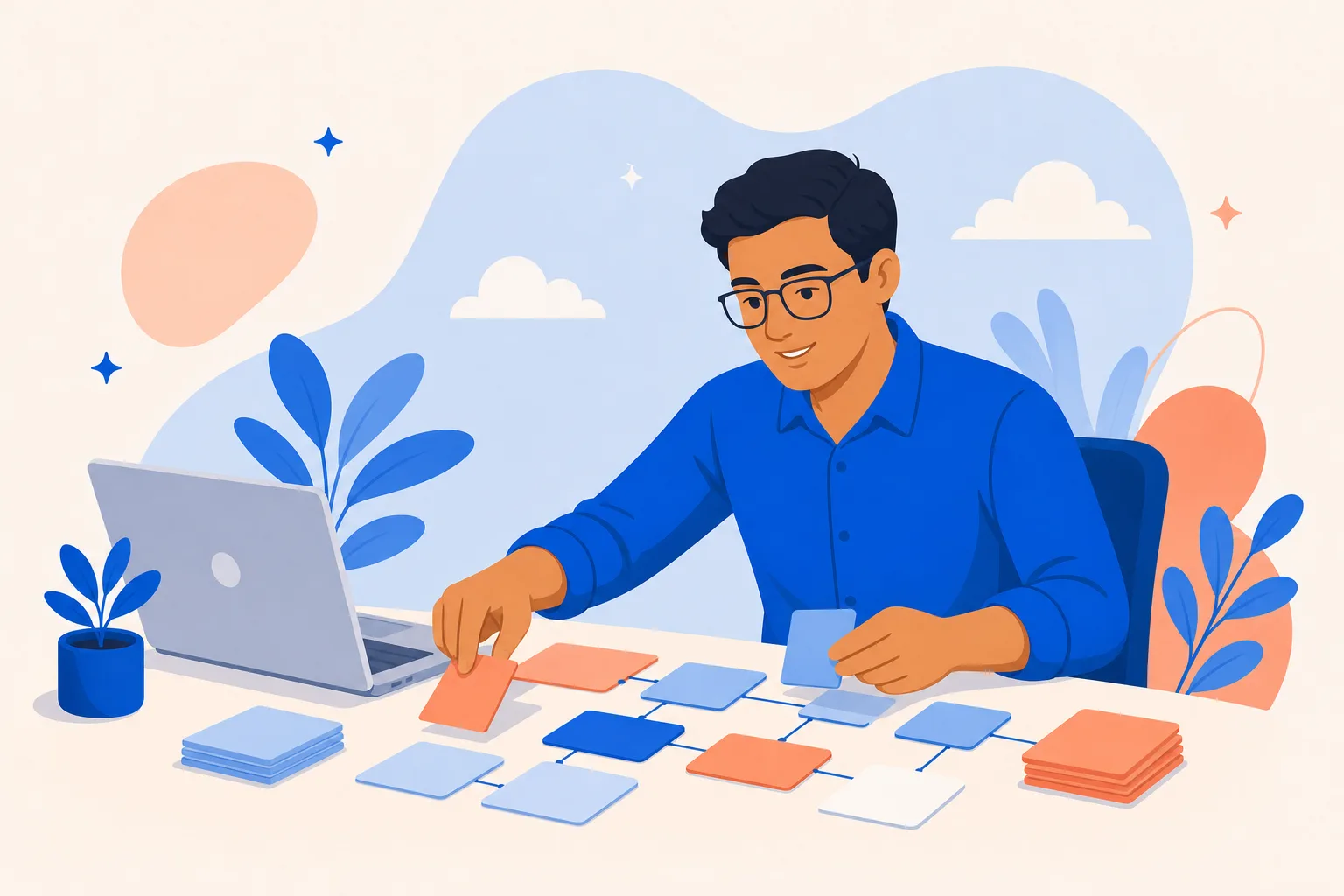 Illustrated project-roadmap planning