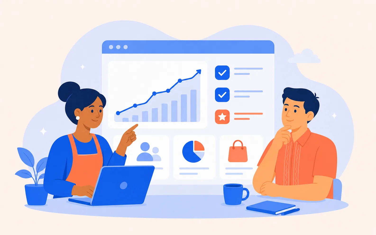 Illustrated paid-search reporting review