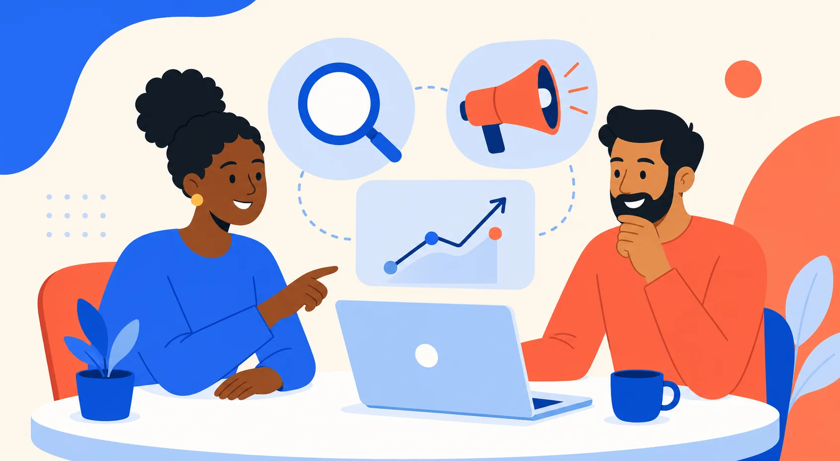 Illustrated small business marketing planning