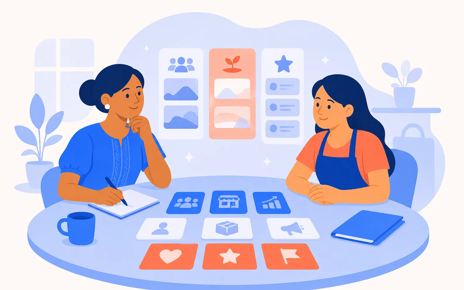 Illustrated client listening and prioritization