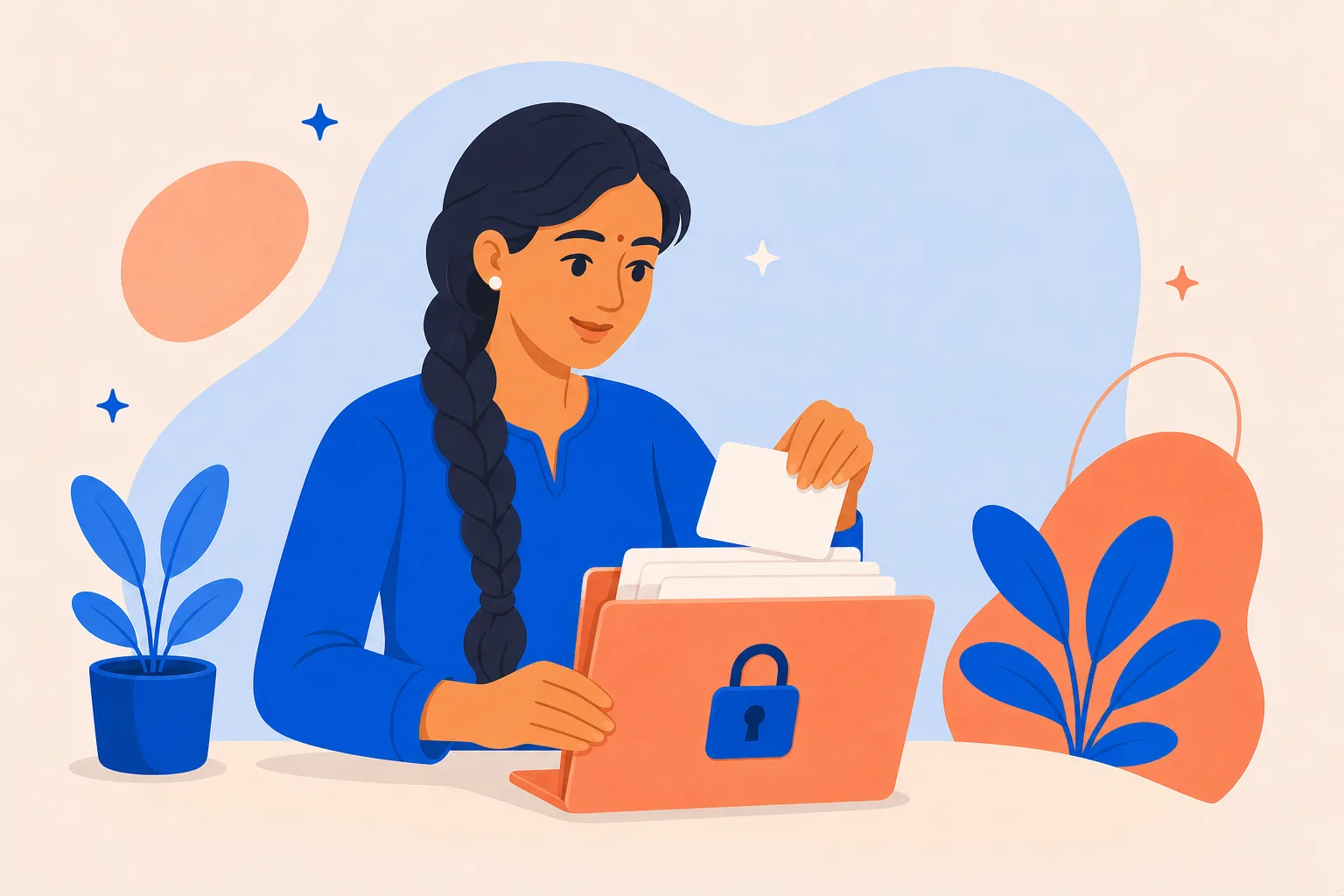 Illustrated careful handling of information