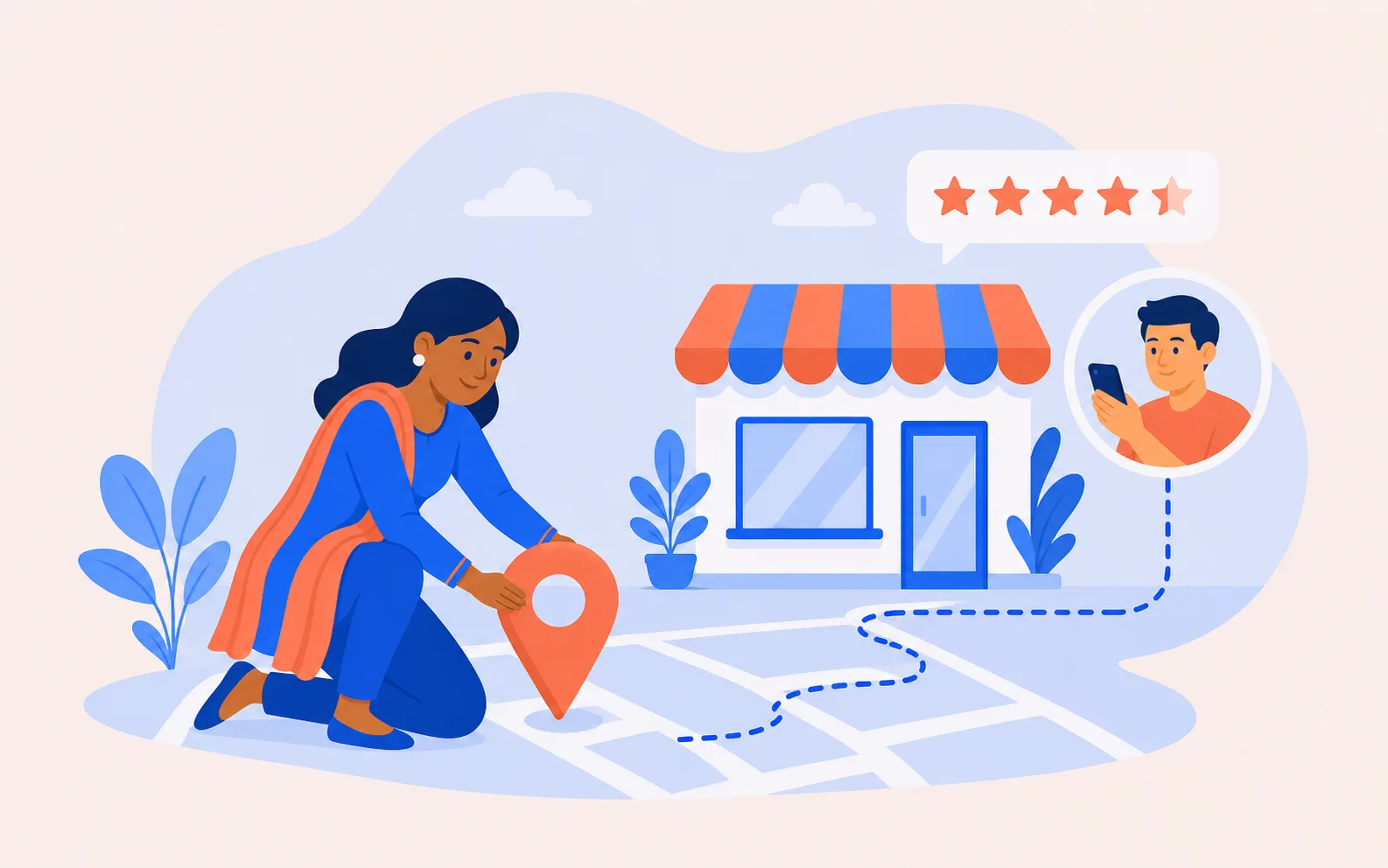 Illustrated local search visibility