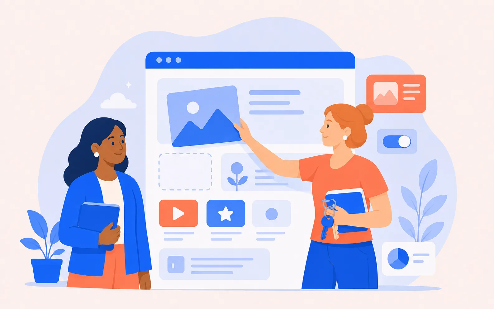 Illustrated owner-friendly website control